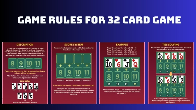 Game Rules for 32 Card Game 