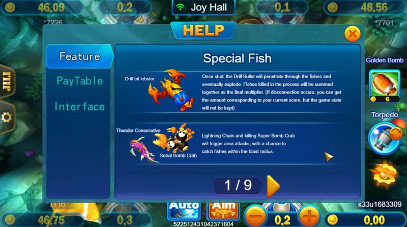 Game Feature of JILI Bombing Fishing